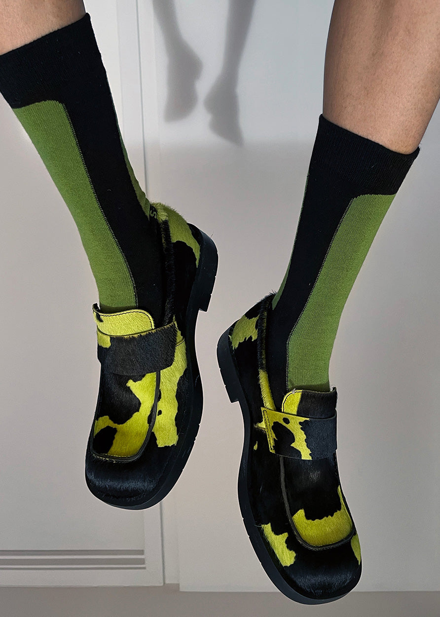 Fence socks in Black and Grass