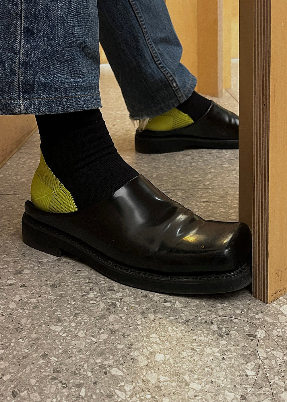 Guard socks in Black and Lime