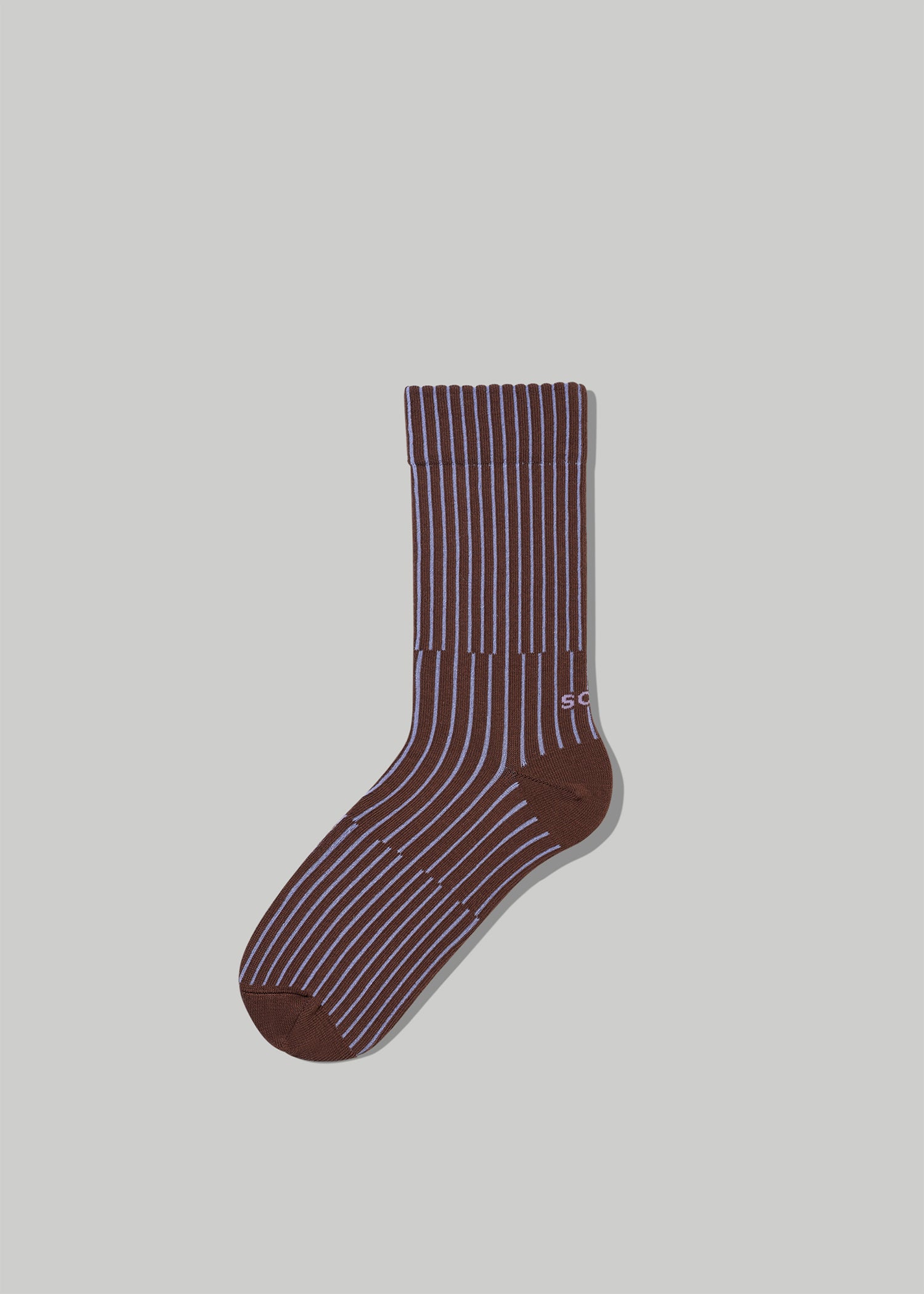 Split socks in Chocolate and Lavender