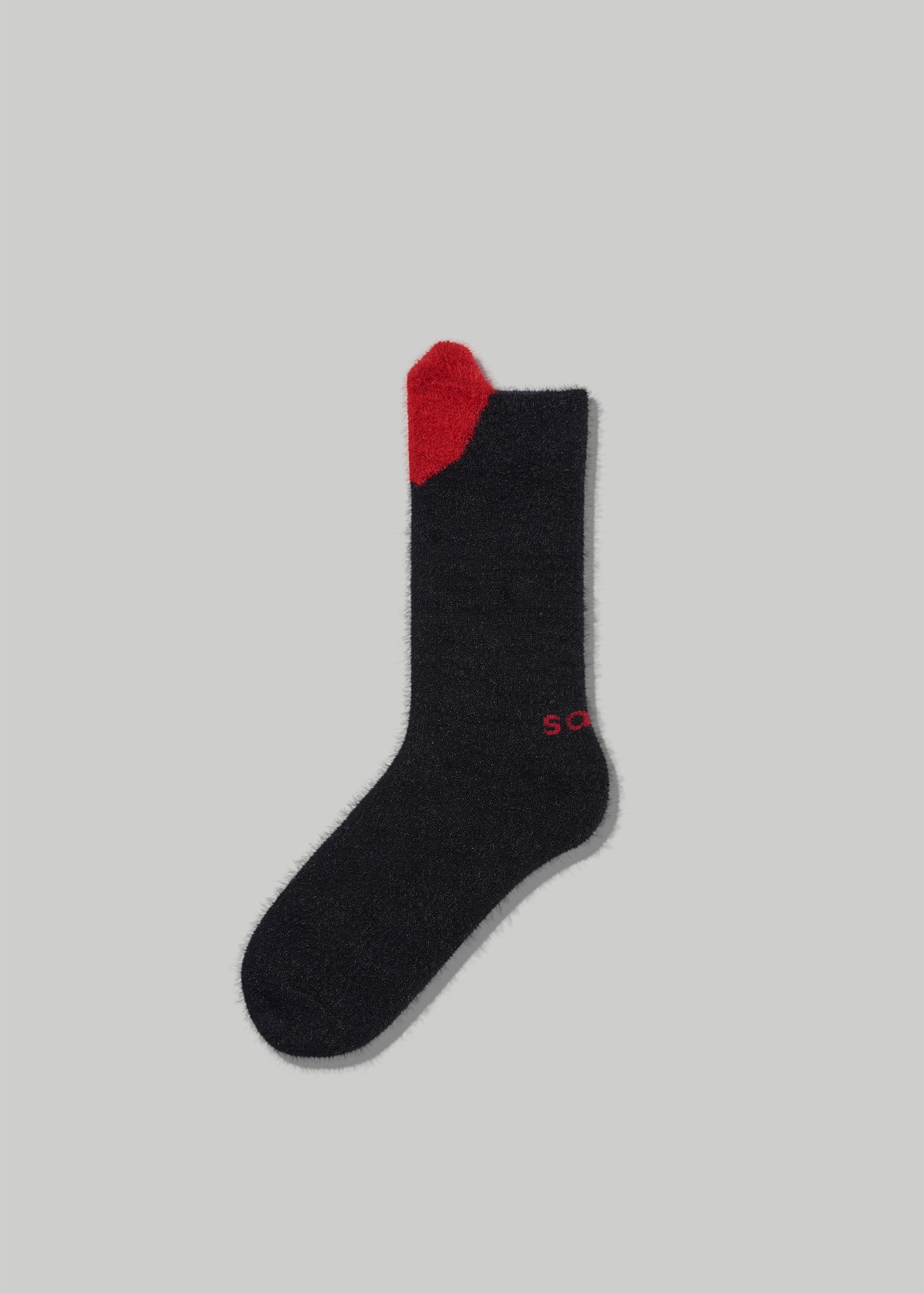 Heart socks in Black and Red