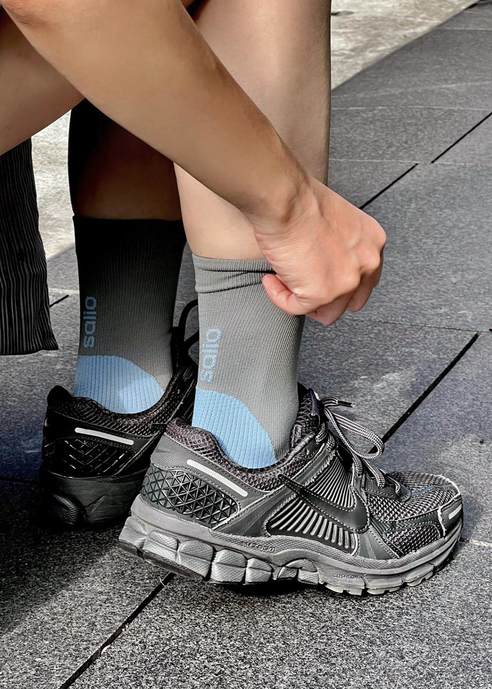 Guard socks in Space Grey and Pale Blue