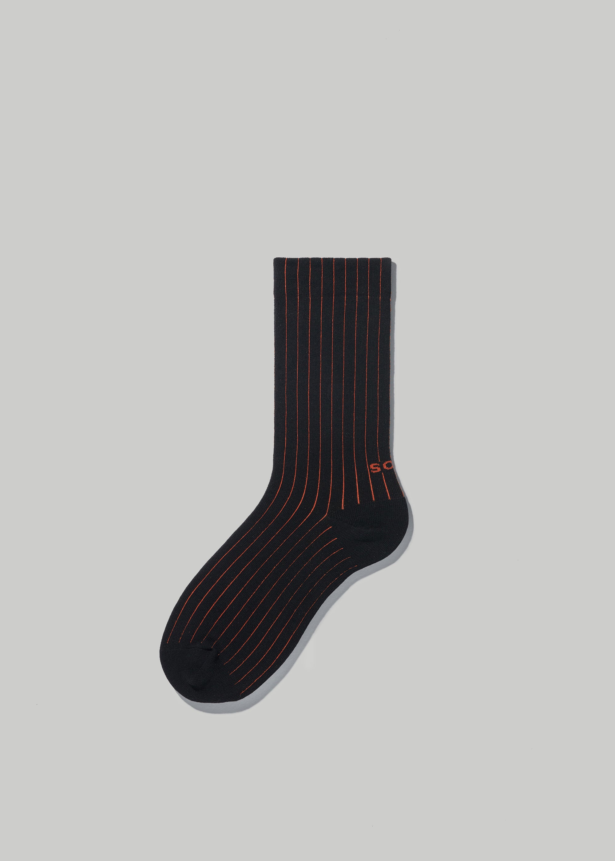 Lantern socks in Black and Rust